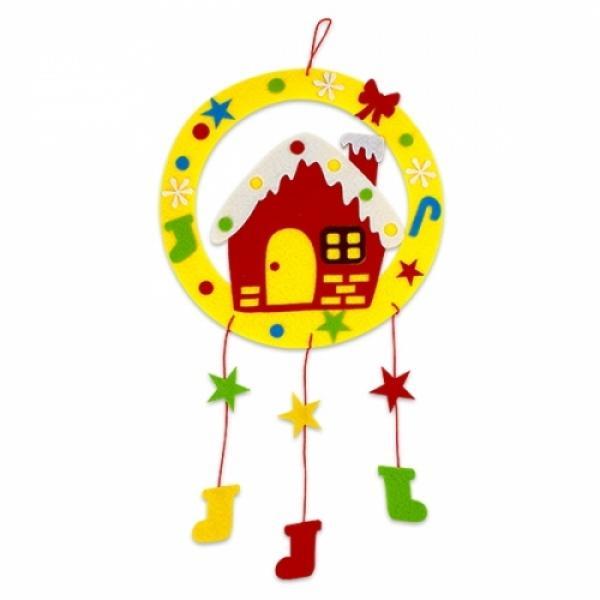 크리스마스 펠트모빌 - 겨울집