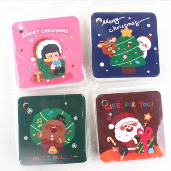 127A] 1000 퍼줌 크리스마스 원링 사각 메모지 (20개세트)