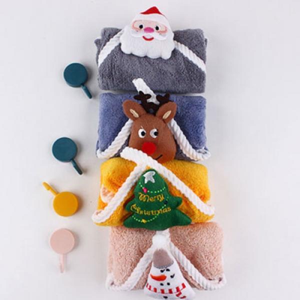 130D,E11] 3000 크리스마스 손닦는 미니 수건 (8개세트)