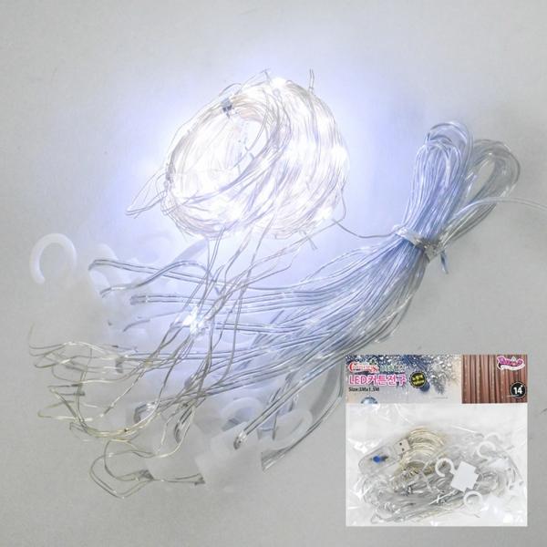 해피파티 크리스마스 LED 커튼 조명 전구 (화이트)