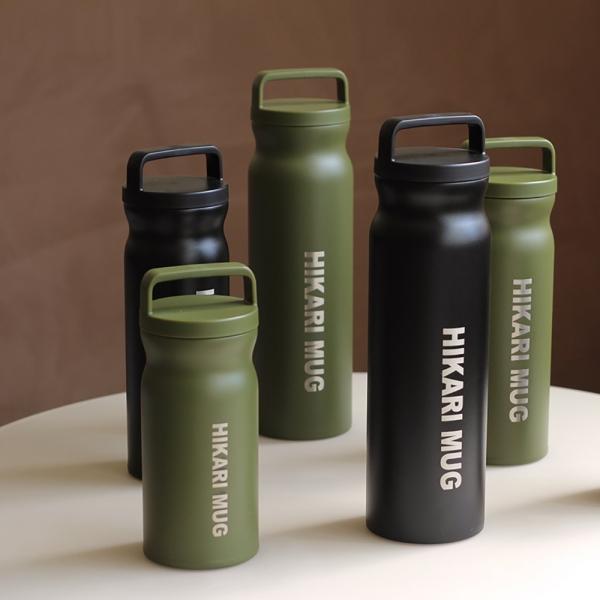 히카리 SJ 스텐 등산 캠핑 손잡이 야외용 보온 보냉병