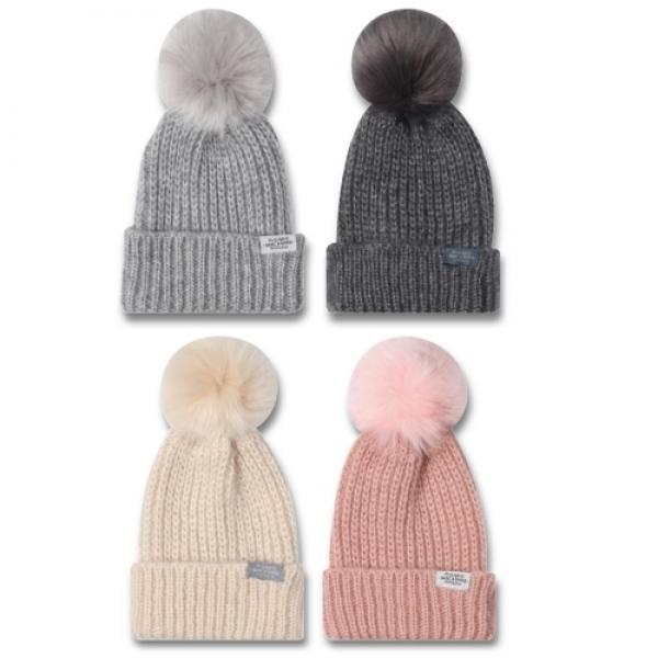 방울 니트 모자 남녀공용 프리사이즈 방한모자