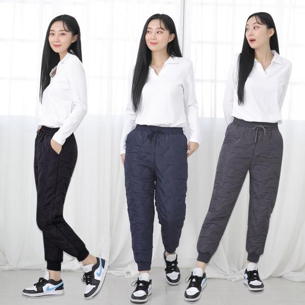 고주파바지 패딩 방한 솜바지 방수 방한팬츠 작업복 남성 여성 트레이닝 겨울 남녀공용 밴딩 스판 시보리