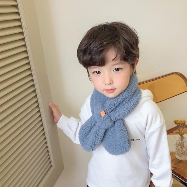 겨울 유아 아동 키즈 단색 뽀글 머플러 목도리 선물
