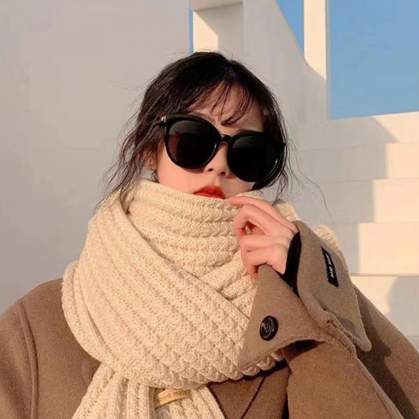 겨울 니트 울 컬러 부드러운 롱 머플러 목도리 남자 여자 커플