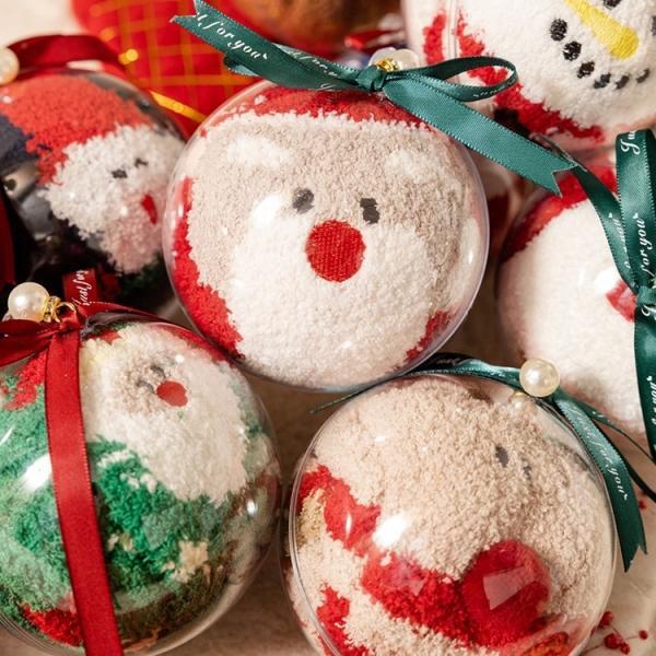 리본 투명 플라스틱 원형볼 크리스마스 장식볼 수면양말 케이스 트리장식 애니멀 수면양말 모음전 어린이집