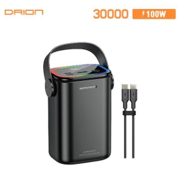 [드리온] 초고속 PD100W 30000mAh 랜턴 보조배터리 C to C DR-PD100W-30000 (LED 렌턴기능)