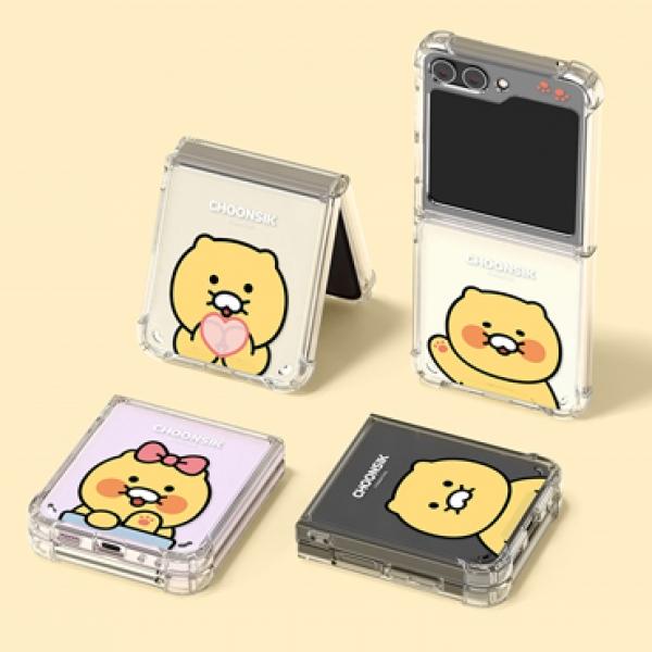 카카오프렌즈 춘식이 베이직 투명방탄 강화 케이스 [SM-F731] 갤럭시Z플립5 5G