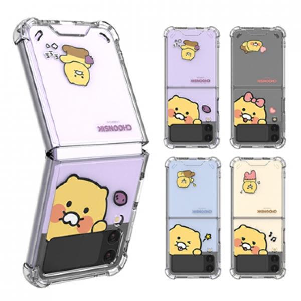 카카오프렌즈 춘식이 빼꼼 투명방탄 강화 케이스 [SM-F711/SM-F716] 갤럭시Z 플립3/갤럭시Z 플립3 5G