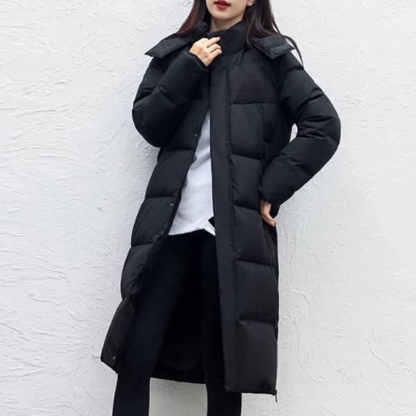 여성 겨울 롱패딩 엠보 핫 코퀄리티 충전재 볼륨 소매 밴딩처리