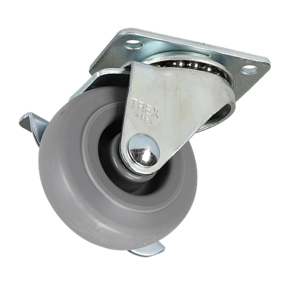 가구바퀴 회색바퀴 스톱 2인치