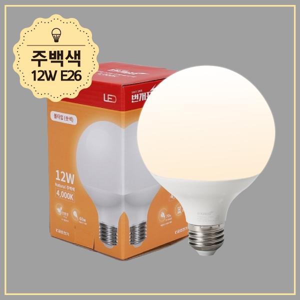 볼구 LED 12W G95 숏타입 주백 KS