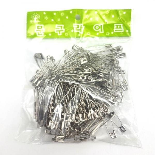 봉지옷핀 대 약1000개 (10*100) 연결고리 브로치재료 안전핀 시침핀