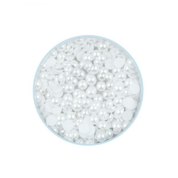 반쪽 진주 흰색 8mm
