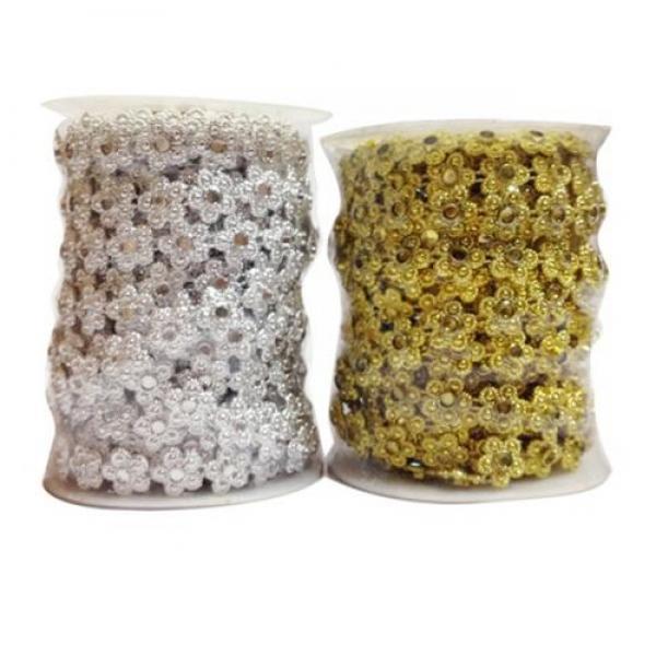 장식구슬/비드롤/롤체인줄/꽃/8041번