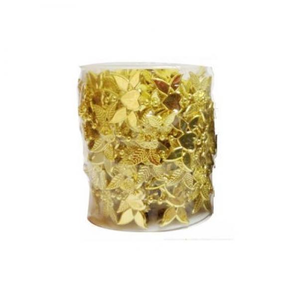 장식구슬/비드롤/롤체인줄/꽃하트/금색/8059번