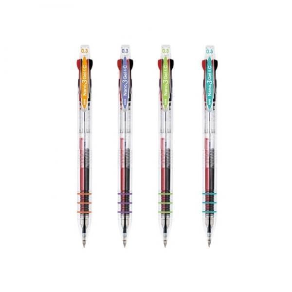 3색중성볼펜 나노3겔&C 0.3mm 자바펜