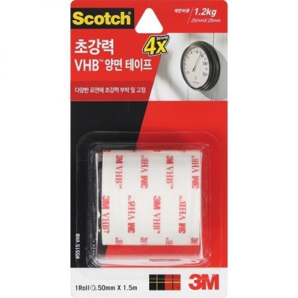 스카치 VHB(초강력) 양면테이프(5515) 50mmx1.5m WT300680590