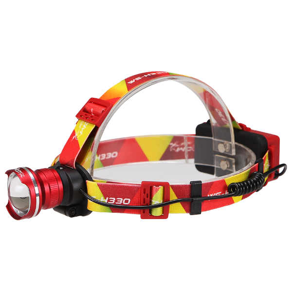 랜턴 LED(헤드용) WS-H330 충전식 줌(1050루멘) 적색