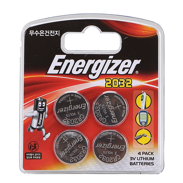 건전지 코인셀(리튬) CR-2032 3V (팩=4EA)