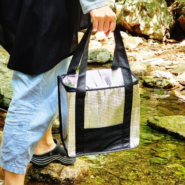 일본수입 은박 보온보냉 간식가방