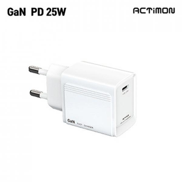 엑티몬 GaN PD 25W PPS 초고속 가정용충전기 [5V/3A/9V/2.77A/12V/2.08A] 분리형/케이블 미포함