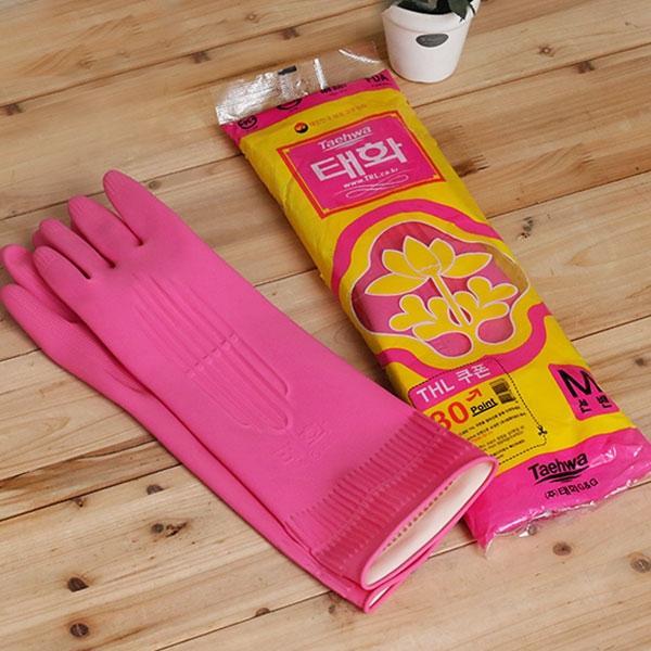 태화고무장갑(M 선밴)_핑크
