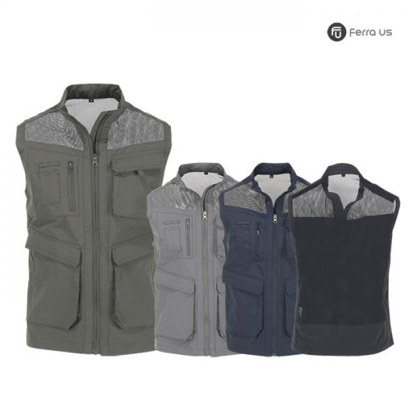 페라어스 남성 다포켓 등망사 등산 조끼 OCVDPS6010S1
