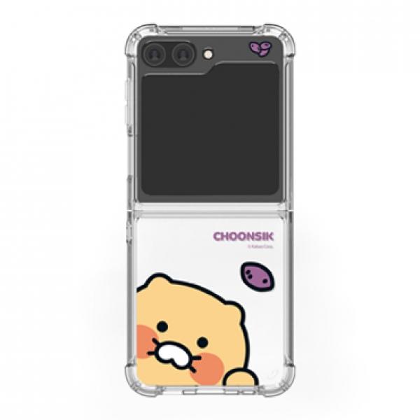 카카오프렌즈 춘식이 빼꼼 투명방탄 강화 케이스 [SM-F761/SM-F741] 갤럭시Z플립7FE 5G/갤럭시Z플립6 5G