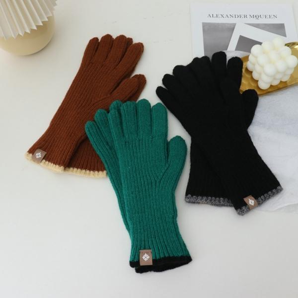 이든앤저스티스 손가락 구멍 롱 니트 장갑&nbsp;