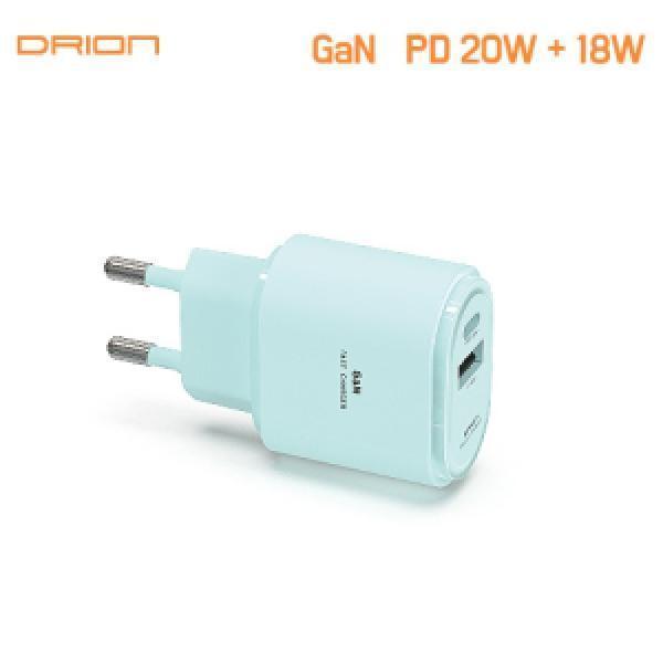 [드리온]가정용 GAN PD20W C+USB 2포트 충전기(케이블 미포함) DR-PD20W-CU-T1/T7