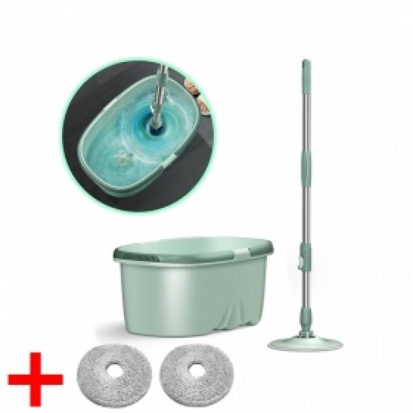 리빙가드 원반형 극세사 통돌이 걸레 회전 밀대 청소기 물걸레