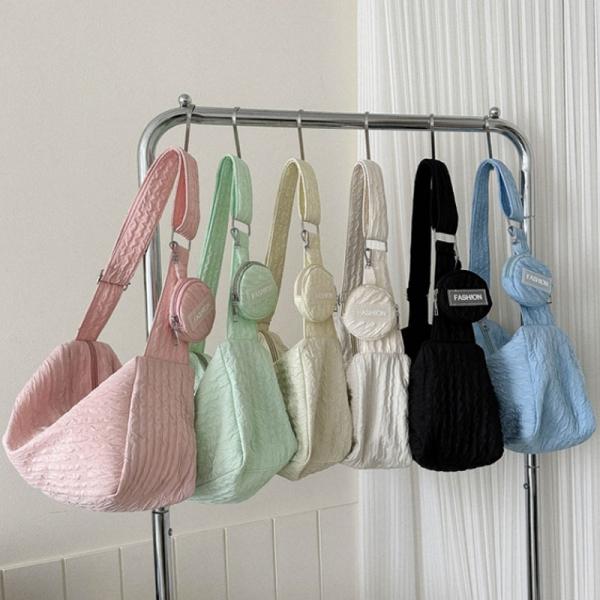 겨울 주름 웨이브 패턴 크로스백 SLT-A45