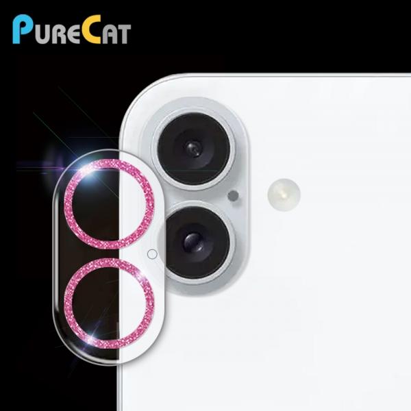 퓨어캣 글리터 카메라렌즈 강화유리필름-1매 [iPhone16-6.1/iPhone16 Plus-6.7] 16-6.1/16 플러스-6.7