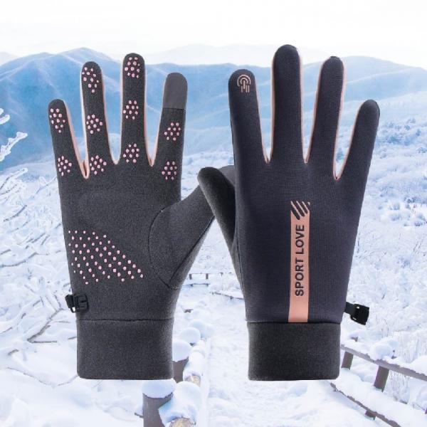 터치방한 겨울등산장갑 군대요술장갑 여성용그레이