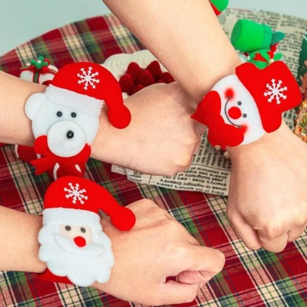 크리스마스 LED 패브릭 팔찌