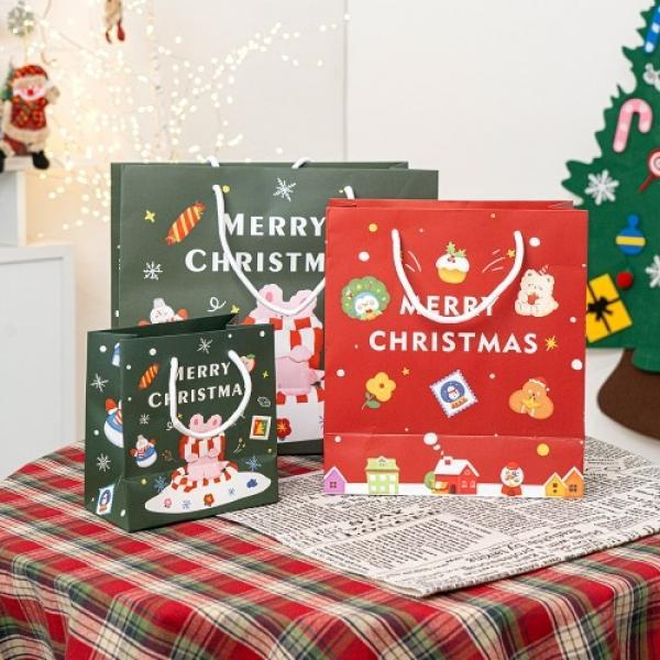 크리스마스 종이 쇼핑백