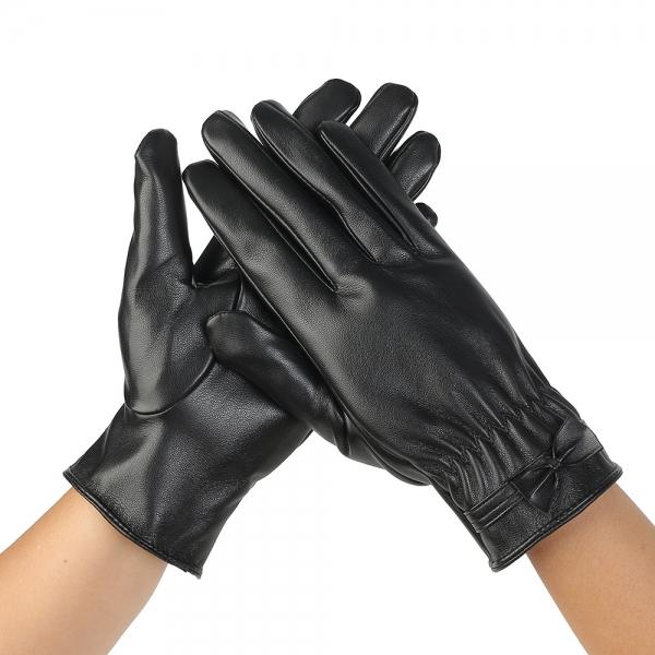 레아 여성 터치 가죽장갑 여성 겨울 보온장갑