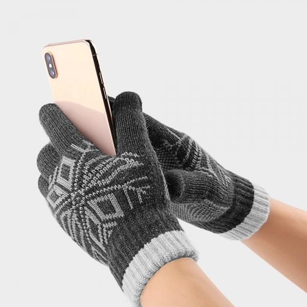 눈꽃 스마트폰 터치 니트장갑 남여공용 겨울장갑