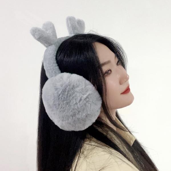 하트 퍼 귀마개 보온귀덮개 접이식귀마개