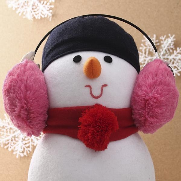 몽실이 리본 귀마개(핑크) 겨울용 털귀마개