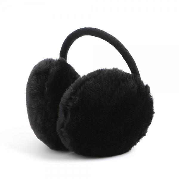 몽실몽실 귀마개(블랙) 겨울용 털귀마개