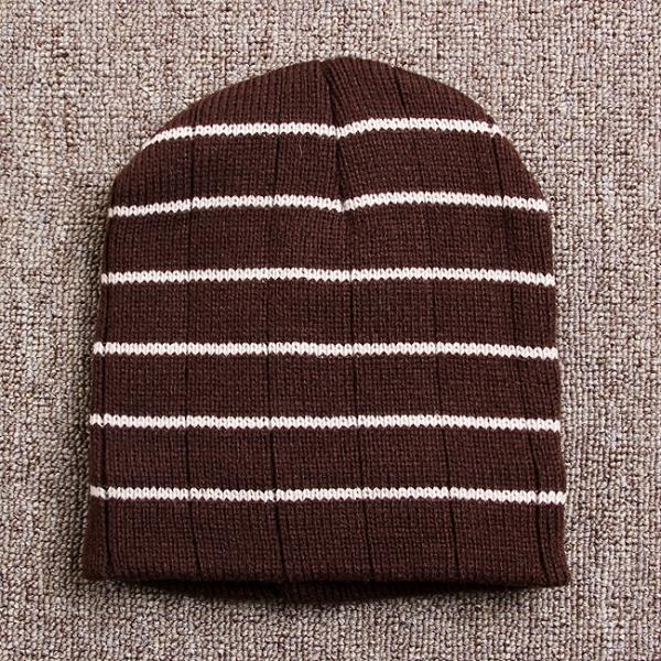 스트라이프 겨울 니트비니 캐주얼 방한 겨울모자