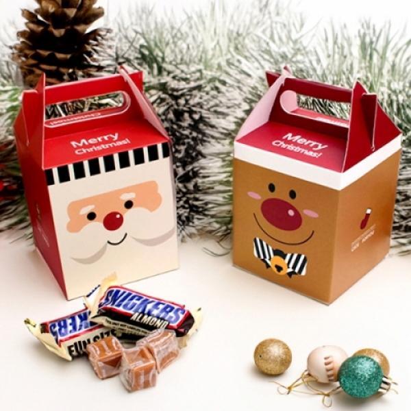 크리스마스 손잡이 사각상자 2종 택1