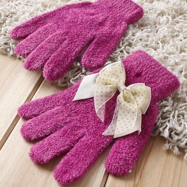 고급 리본 장갑(여성) 겨울패션 방한장갑