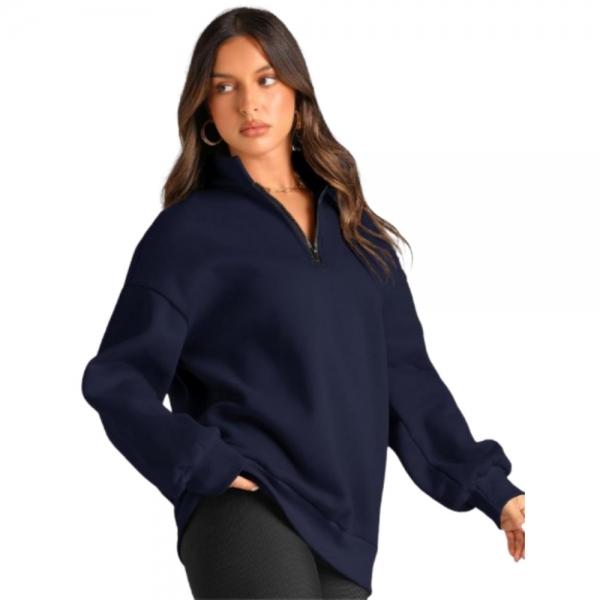 여자 맨투맨 반집업 가을 겨울 기모 롱티셔츠 루즈핏 롱티