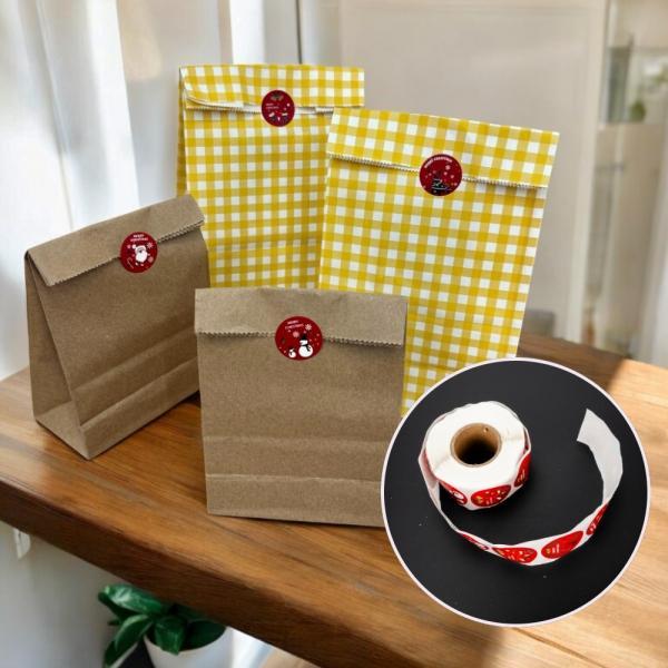 크리스마스 포장 원형 스티커 500P