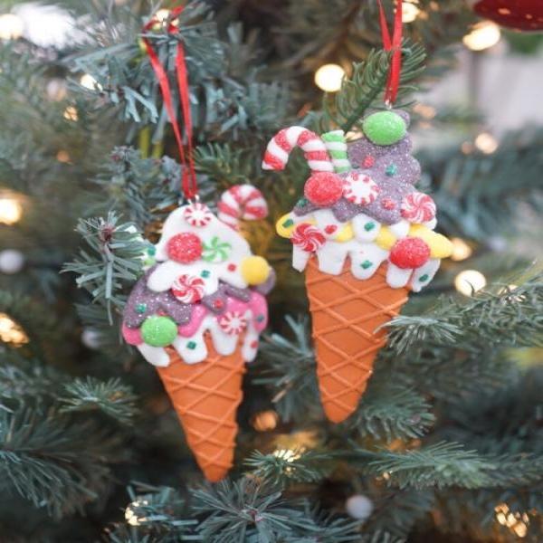 크리스마스 아이스크림 오너먼트 (2type)