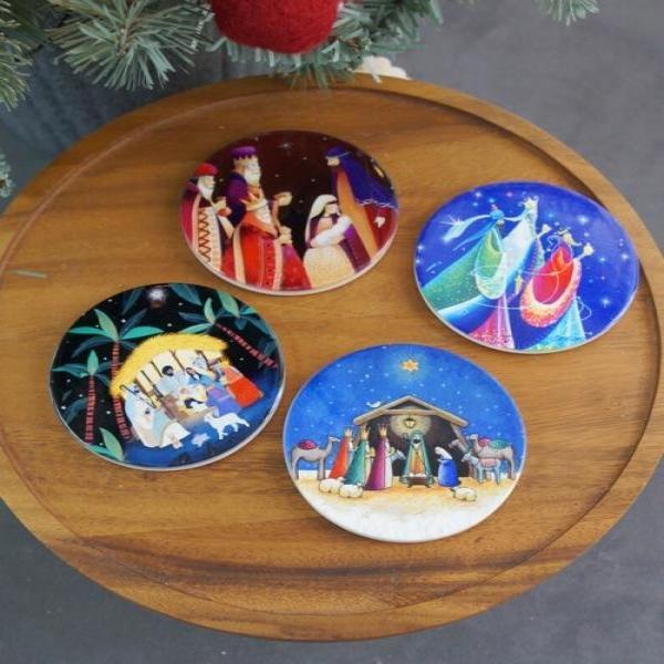 크리스마스 아기예수 탄생 코스터 4P