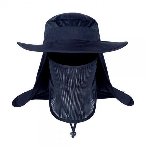 얼굴 풀커버 등산모자 햇빛차단 목가림 캠핑모자(네이비)